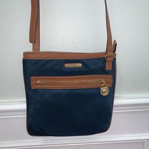 Micheal Kors navy blue over the shoulder purse